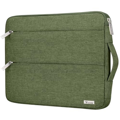 Voova 14 15 Inch Laptop Sleeve Case, Waterproof Computer Bag Cover Compatible with MacBook Air 15 M2/M3/M4 2022-2025, MacBook Pro 15, Hp chromebook 14, 14-15” Dell Lenovo Acer Asus, Army Green - color: Army Green, size: 14-15 Inch