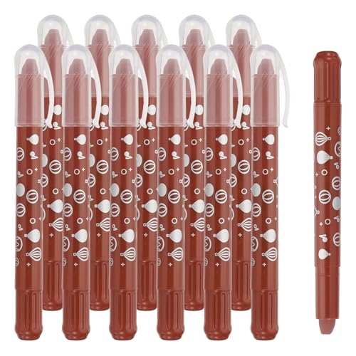 PATIKIL Watercolor Gel Crayon, 12Pcs Washable Twist Coloring Crayons Bulk Blendable for Coloring, Drawing, Painting, Brown Crayon - color: Brown