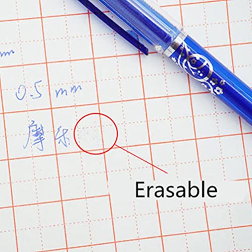 25pcs/Set Erasable Gel Pen Refills Rod 0.5mm Washable Handle Magic Erasable Pen for School Pen Writing Tools Kawaii Stationery (4 Blue) - color: 4 Blue