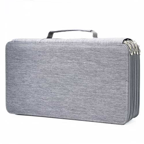 YOUNGCOL Colored Pencil Case Holder Large Capacity Color pencil organizer Storage (Gray, 300 Capacity) - color: Gray, size: 300 Capacity