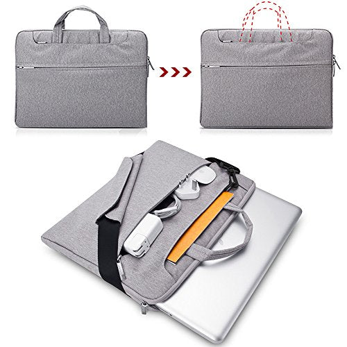 Lacdo 13 Inch Laptop Shoulder Bag Sleeve Case for 13 inch MacBook Pro 2012-2015/13 inch MacBook Air A1466 A1369 2010-2017 / Lenovo HP Dell Acer ASUS Chromebook 13, 13.8 inch Surface Laptop 7, Gray - color: Gray, size: Older MacBook Air Pro & 13 Inches