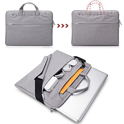 Lacdo 13 Inch Laptop Shoulder Bag Sleeve Case for 13 inch MacBook Pro 2012-2015/13 inch MacBook Air A1466 A1369 2010-2017 / Lenovo HP Dell Acer ASUS Chromebook 13, 13.8 inch Surface Laptop 7, Gray - color: Gray, size: Older MacBook Air Pro & 13 Inches