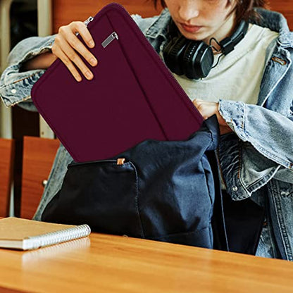 Laptop Sleeve 15.6 inch, Durable Computer Carrying Bag Protective Case Briefcase Handbag with Front Pocket, Slim Laptop Cover for 15.6 Inch HP, Dell, Lenovo, Asus, Notebook, Wine Red - color: Wine Red, size: 15.6 Inch