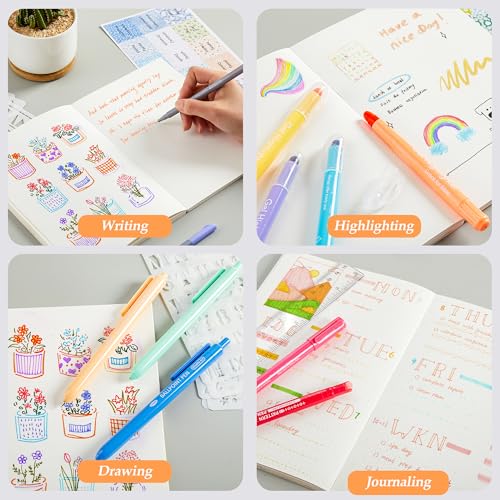 Shuttle Art Bible Highlighters and Pens No Bleed, 33 Pack Bible Journaling Kit, Bible Pens Gel Highlighters and Bible Tabs with a storage bag, Bible Markers No Bleed Through - size: 1 Count (Pack of 34)