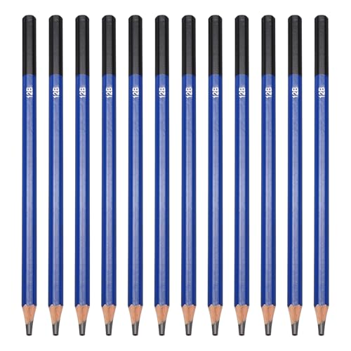 PATIKIL 12B Drawing Pencils, 12PCS Sketch Pencils for Drawing, Art, Classroom, Office, Home, Gifts - size: 1 Count (Pack of 1), style: 12B