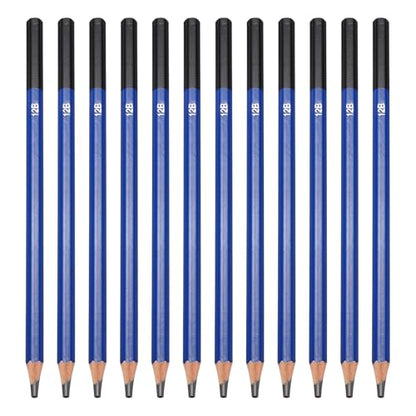 PATIKIL 12B Drawing Pencils, 12PCS Sketch Pencils for Drawing, Art, Classroom, Office, Home, Gifts - size: 1 Count (Pack of 1), style: 12B