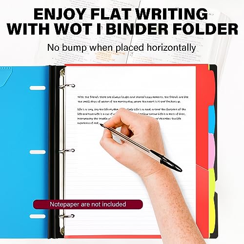 WOT I Telescoping Project Organizer 2-Pack, Refillable Binder with Dividers and Pockets, 13 Pocket Folders, 1 Inch 3 Ring Binder, Blue - color: Blue, size: 2 Pack