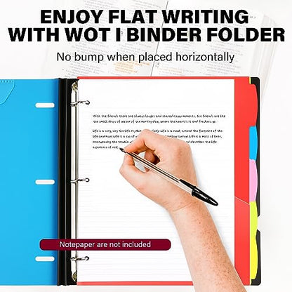 WOT I Telescoping Project Organizer 2-Pack, Refillable Binder with Dividers and Pockets, 13 Pocket Folders, 1 Inch 3 Ring Binder, Blue - color: Blue, size: 2 Pack