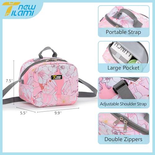 NEW TILAMI Kids Lunch Bag Double Insulated for tilami Rolling Backpack Girls Boys forTravel School Picnic, Romantic Flowers - color: Romantic Flowers