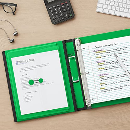 Staples Better View 1-Inch D-Ring Binder, Green – Durable 3-Ring Binder with Clear Overlay for School & Office - color: Green, size: 1-Inch, style: 1 Pack