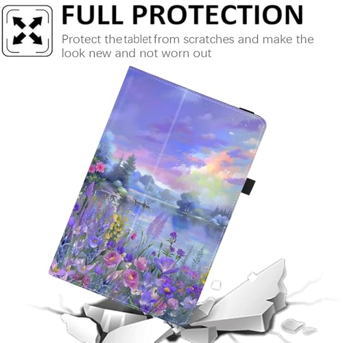Universal 10 10.1 Inch Android Tablet Case,Slim Folding Stand Cover for All 9"-10.5" Touchscreen Tablet Case with Stylus Pen Holder,Flower 05 - color: Flower 05