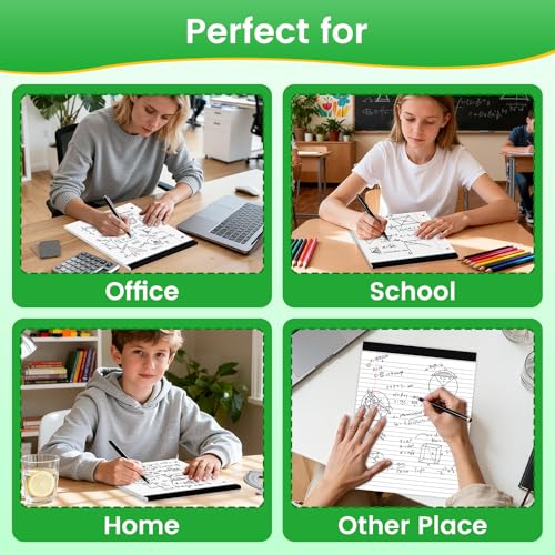 3 Hole Legal Pad 8.5 x 11, 12 Pack White Note Pads, Notebook Paper Wide Ruled, Writing Paper Pads, Notepads with Binder Holes, Lined Paper 8.5x11, Ideal for School, Home, Office, 30 Sheets/Pack - style: 12 Pack-30 Sheets/Pad-White