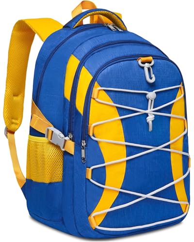 BLUEFAIRY Middle High School Backpack for Boys Girls Large Bookbag with Laptop Compartment Back to School Book Bags for Teens Teenagers Mochilas Escolares para Niños Niñas (Cobalt Blue/Yellow, Solid) - color: Cobalt Blue/Yellow