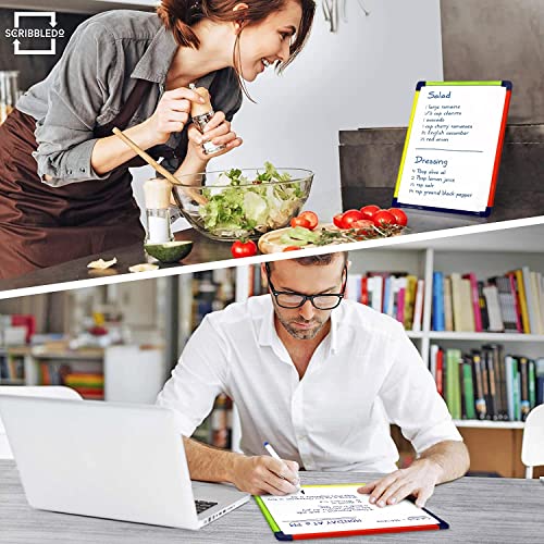 Small White Board Dry Erase Board for Kids Portable 9"x12" Lapboard Travel Drawing Magnetic Mini Whiteboard for Students Teachers School Supplies Small Dry Erase Board for Kids 4 Markers Included - style: Set of 1 Board & 4 Markers