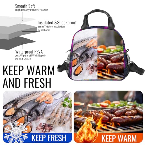 Gamer Lunch Bag Insulated Lunch Box Large Capacity Meal Tote for Kids Women Men Cooler Bag Waterproof Adjustable Shoulder Strap Gaming Lunch Tote for Work School Picnic Travel Hiking Office - color: Game07