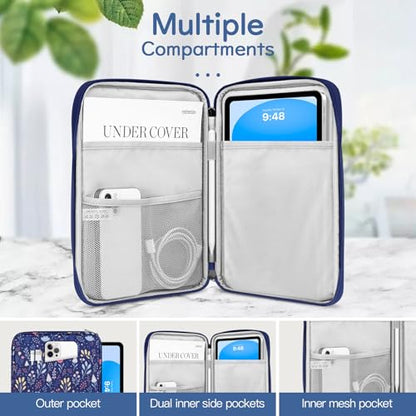 Dadanism 9-11 Inch Tablet Sleeve Bag Carrying Case, Night Blue | Fits iPad (A16) 11th Gen 11", iPad 10th Gen 10.9" Air 5/4, iPad Air M4/Pro 11", iPad 9/8/7th 10.2", Galaxy Tab A11+ Plus 11" - color: Night Blue, size: 9-11 inch