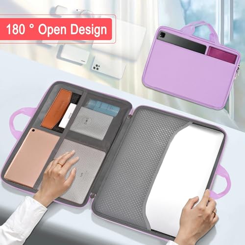 Hseok Laptop Case 13.3-14 Inch Sleeve,TSA Shockproof Computer Handbag,Compatible with MacBook Neo/Pro 14 M5/M4/M3/M2/M1,All Models 13.3" MacBook Air/Pro,XPS 13/14,Most 13-14 Notebooks,Purple - color: Purple