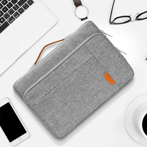 MOSISO 360 Protective Laptop Case 13 inch, 13 inch Laptop Sleeve, Gray | Compatible with MacBook Air M5 M4 M3 M2 M1 2026-2018/Neo/Pro M2 M1, Side Open Carrying Case with Raised Pocket&Handle&Belt