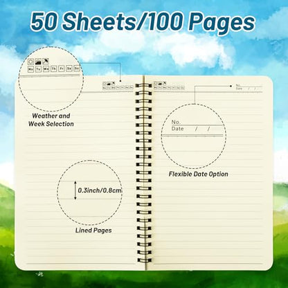 Xqumoi 2Pack A5 Natural Scenery Religious Spiral Notebooks - Love Never Ends Bible Verses Notebooks, Ruled Lined Journal, Inspirational Christian Christmas Gift, Sunday School Supplies - style: G-Mountain Sea