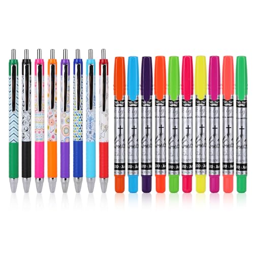 Mr. Pen- Bible Journaling Kit, 18 Pack - 10 Gel Highlighters | 8 No Bleed Pens, Bible Pens and Highlighters