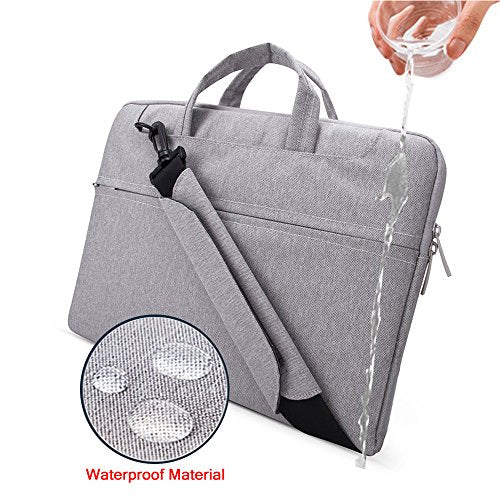 Lacdo 16 inch Laptop Bag for 16 inch New MacBook Pro M5 Pro/Max A3428 A3429 (2026), M4/M3/M2/M1 Pro/Max A3403 A3186 A2991 A2780 A2485 A2141 2024-2019, 15 inch Surface Laptop 7th Computer Bag, Gray - color: Gray, size: New MacBook Pro 16 Inch