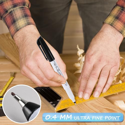 Permanent Markers, Ultra Fine Point, Black, 150 Count, 0.4mm, Fine tip permanent marker set, quick dry, waterproof, fading resists, durable, marks on paper, glass, ceramic, plastic, wood, rock, metal - size: 1 Count (Pack of 150)