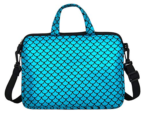 11.6-Inch Laptop Shoulder Messenger Carrying Bag Case Sleeve For 11" 11.6" 12" 12.5 inch Macbook/Notebook/Chromebook - color: Blue