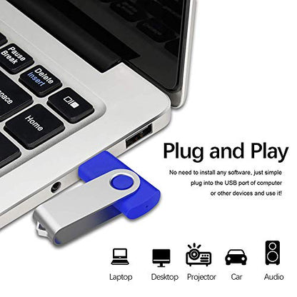 Aiibe 50Pcs 4GB Flash Drive Bulk USB Flash Drive 4GB 50 Pack USB 2.0 Thumb Drives Memory Stick USB Drive, Blue - color: 50PCS Blue, size: 4GB