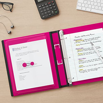 Staples Better Binder, 1-Inch 3‑Ring View Binder, Durable D‑Ring, Pink, Heavy‑Duty, Holds 275 Sheets, School & Office Organization, 3‑Pack - color: Pink, size: 1-Inch, style: 3 Pack