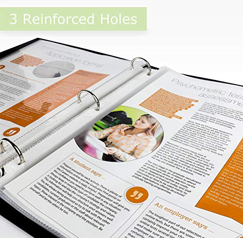 Performore 150 Sheet Protectors, 8.5 X 11 Inch Clear for 3 Ring Binder, Plastic Sheet Sleeves, Durable Top Loading Paper Protector with Reinforced Holes, Archival Safe - size: 150 Pack