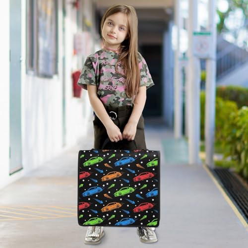 Cars Arrows Black Print 3 Ring Zipper Binder with Shoulder Strap & Handle 1.5 Inch D-Ring Zippered Bag with Pencil Pouch,Expanding File Folder, Binder Organizer for School or Office - color: Cars Arrows Black