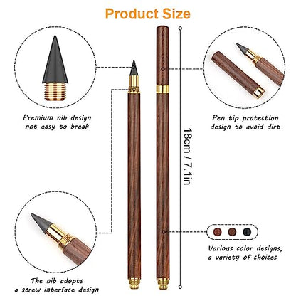 HOTUT Inkless Pencil,3pcs Everlasting Pencil Wooden Infinity Pencils Wood-Cased Graphite Reusable for Writing Drawing Students Home Office School Supplies - color: 3pcs-Wooden