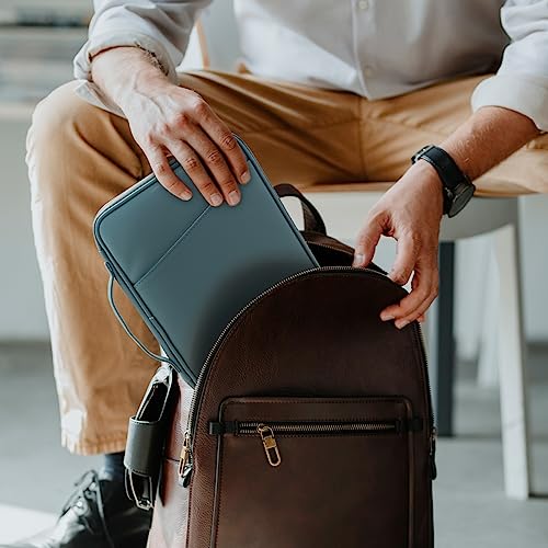 12.9 Tablet Sleeve Carrying Case, Padded Travel Pouch Bag for iPad Pro 13-in (M4), iPad Air 13-in (M2), Surface Pro 9/8, 12.4 Galaxy Tab S9+/S8+ (PU-Teal Blue12.9) - color: Teal Blue, size: 12.9