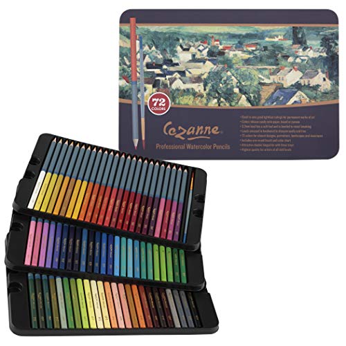 Creative Mark Cezanne Watercolor Pencil Set of 72 - Professional Artist Quality Soft Core Leads for Watercolour Painting, Coloring, Drawing, Layering, Blending, Shading, Use Wet or Dry - size: 1 Count (Pack of 1)