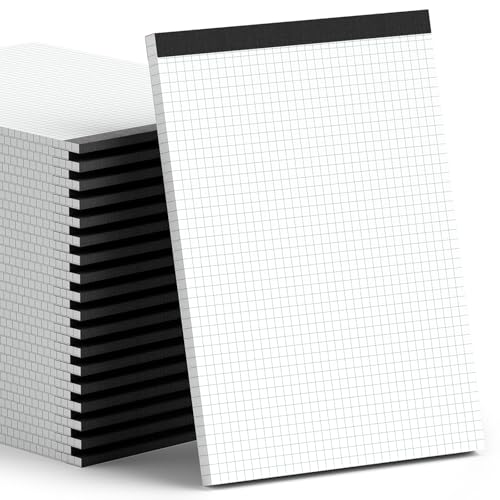 Zaviko Graph Paper Notebook 8.5 x 11, 36 Pack Grid Paper Notebook, 8-1/2" x 11" Graph Paper Pad, 4" x 4" Graph Ruled Drafting Paper, White 70 GSM Quad Ruled Blueprint Paper, 30 Sheets Note Pads - size: 8.5 x 11.75 Inch, style: White-Squared-36 Pack(30 She