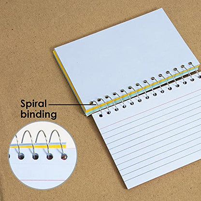 BAZIC 50 Ct. Spiral Bound 3" X 5" Ruled Colored Index Card