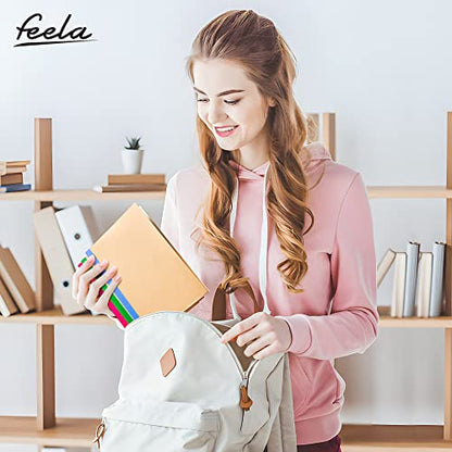 feela 48 Pack Composition Notebooks Bulk, Kraft Cover Lined Blank College Ruled Composition Travel Journals with Rainbow Spines For Women Students Business, 60 Pages, 8.3”x 5.5”, A5, 16 Colors - color: 16 colors X3