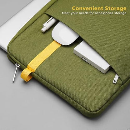 NIDOO Laptop Sleeve 10 inch Tablet Bag Carrying Case for 11 inch iPad/11 iPad Air M4 2026/11" iPad Pro M5 M4/ 11" Samsung Galaxy Tab S9 S8 / Lenovo Tab M11 Water Resistant Computer Pouch, Green - color: Green, size: 10-11 Inch