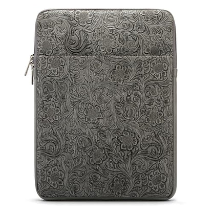 Kinmac 360° Protective Vertical Laptop Sleeve Case Cover Bag (Paisley Grey PU, 12.5 inch-13.3 inch) - color: Paisley Grey PU, size: 12.5 inch-13.3 inch