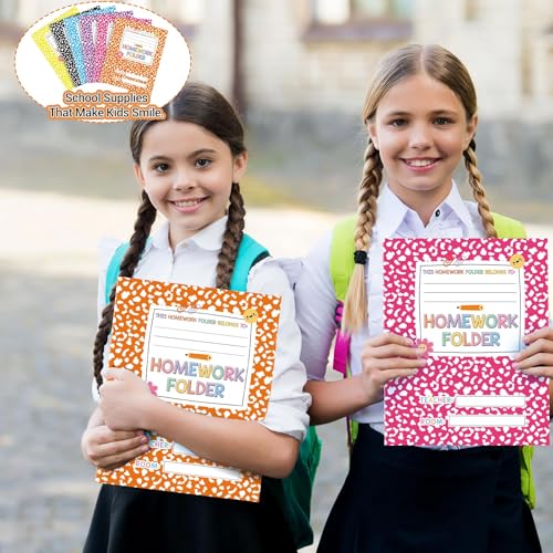 Funrous 24 Pcs Writing Pocket Folders Bulk Classroom Homework Folders with Two Pocket Composition Take Home Folder Gifts for Classroom Home Office Elementary Students Teachers School Supplies