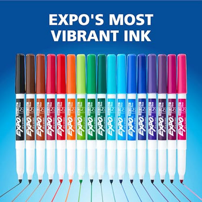 EXPO Dry Erase Markers, Low Odor Ink, Black, Fine Tip, 36 Count - Easily Erases, Ideal for Classroom, Home, Office, Back to School, Teacher Supplies - size: 36 Count