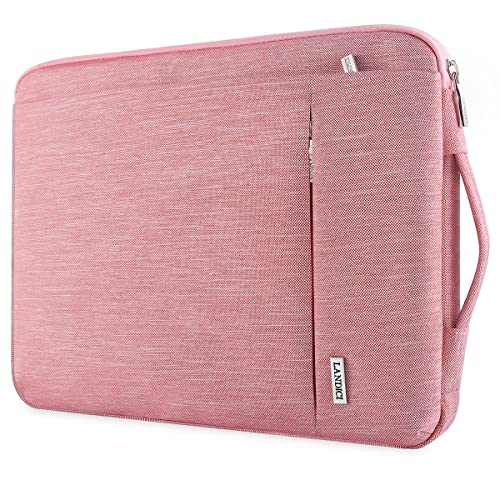 LANDICI 360° Protective Laptop Sleeve 13-14 Inch, Computer Bag Carrying Case for MacBook Air 13 M1/M2, MacBook Pro 13/14, Chromebook 14, Women, Slim, Shockproof, Waterproof, Pink - color: Pink, size: 13-14 Inch