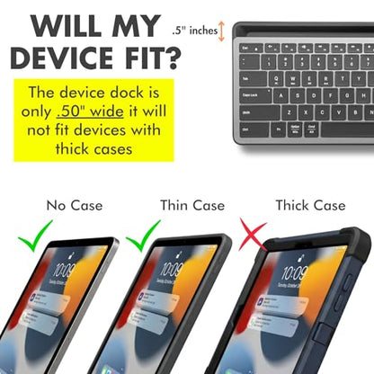 X9 Wireless Keyboard with Phone Holder - Full Size Bluetooth Keyboard with Number Pad, Backlit Wireless Keyboard, Multi-Device for iPad, Tablet, PC, Mac, iPhone, Android - Gray - color: Gray