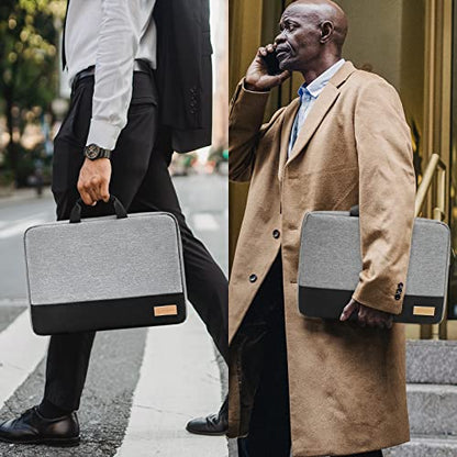 bagasin 17 17.3 Inch Laptop Sleeve Case | Slim, TSA-friendly laptop bag with handle, water-resistant & durable. Fits HP, Dell, Lenovo, Asus 17-17.3 inch notebooks - color: Gray, size: 17