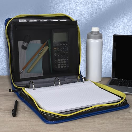 Five Star Zipper Binder 2 Inch O-Rings Case Organiser with Expansion Panel and 5-Tab Expanding File Folder, 580 Sheet Capacity, Cosmic Blast (290520M) - color: Cosmic Blast, size: 1 Pack