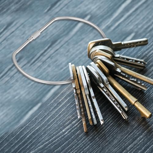 Dunzoom 8 Pack 4 Inch Loose Leaf Binder Rings Large Book Metal D-Shaped Rings with Nickel Plated Steel for Index Cards Keychain Washi Tape Receipts Memos Files DIY Photos Craft Supplies - size: 4 Inch