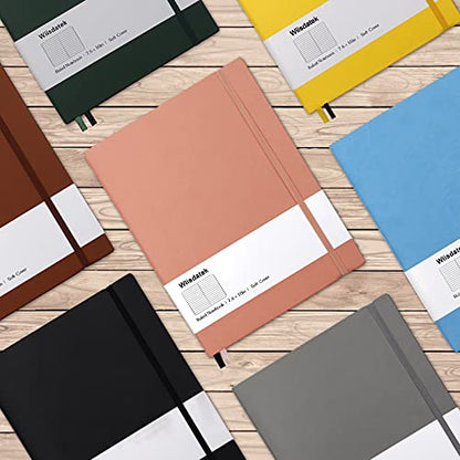 B5 College Ruled Notebooks - 2 Pack B5 Large Journal Notebooks with 376 Numbered Pages,100gsm Thick Lined Paper,Soft PU Leather Cover,7.6 X 10 inch(PINK) - color: Pink