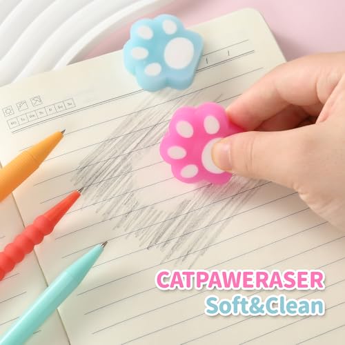 12PCS Cute Mechanical Pencils 0.5/0.7mm with Eraser & Lead Refills | Kawaii Cartoon Mechanical Pencil Set Bulk Pack