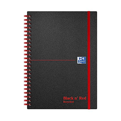 Black n' Red A5 Recycled Twinwire Poly Cover Notebook - Black/Red