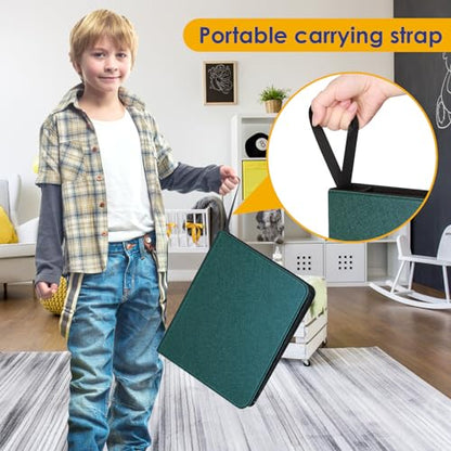 Trading Card Binder Album, PU Leather Baseball Card Binder with 900 Side Loading Pockets, Double Sided Pocket Zipper Card Binder for TCG, Game Cards, Sports Cards (Cyan) - color: Cyan